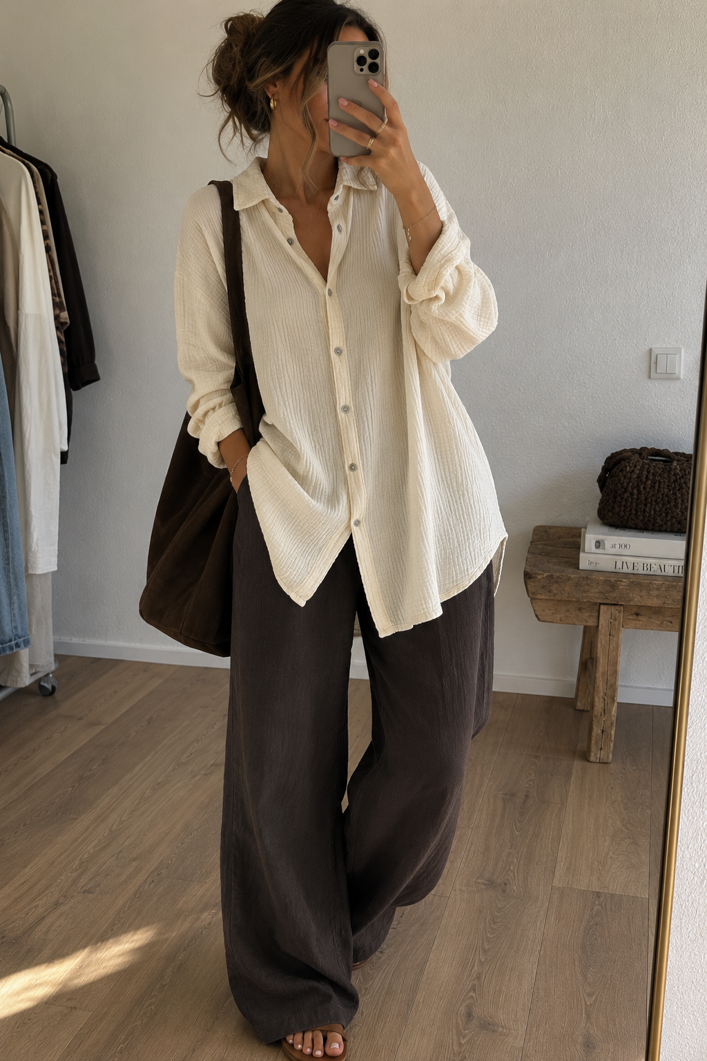 Oversize Musselin Bluse Milano Lang