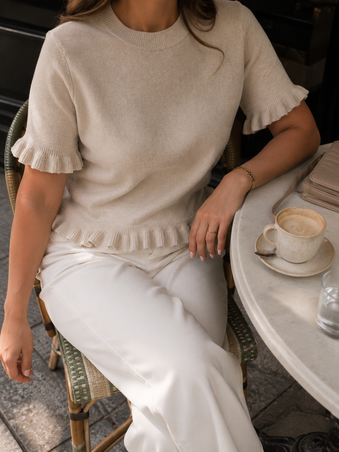 Noémi Feinstrickshirt – Sand